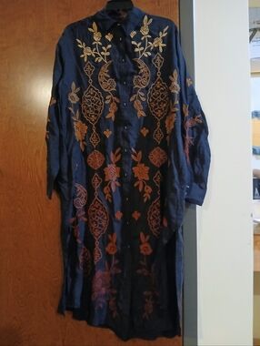 NWT/ JOHNNY WAS WORKSHOP 'KIANA' silk shirt dress